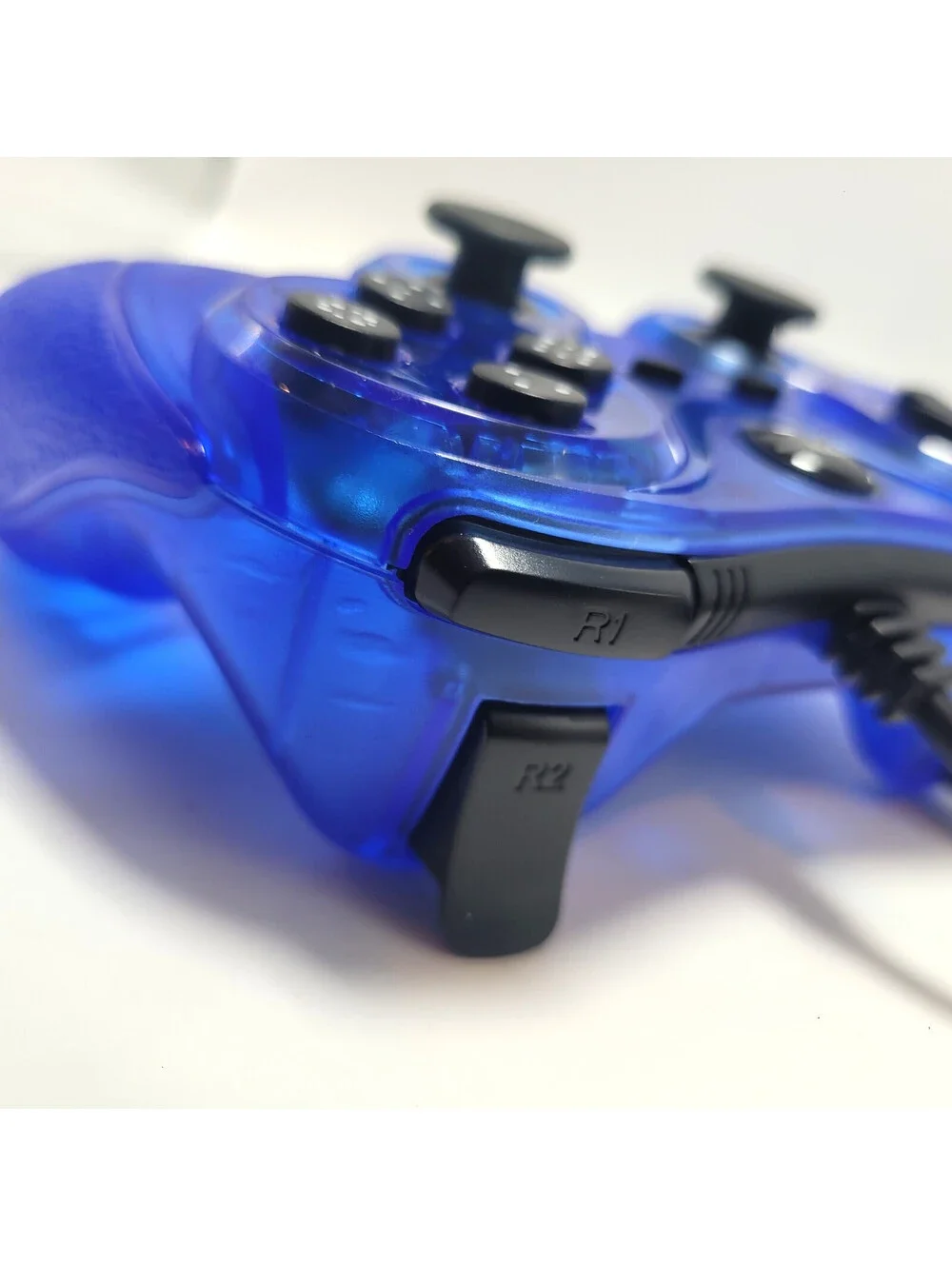 PS One / Playstation 2 / PS1 Analog Wired Controller (PSX/PS2) - Clear Blue